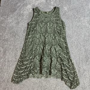Simply Couture Dress Large Boho Cottagecore Fairycore Lace Sheer Flowy Romantic